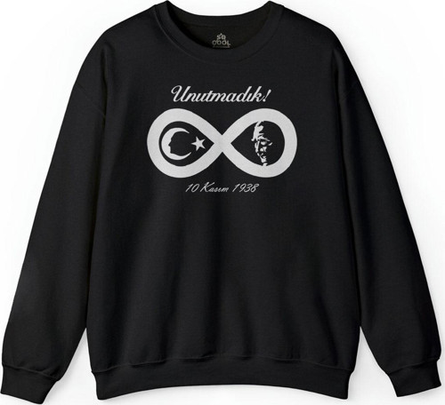 Gazi Mustafa Kemal Atatürk 1881 10 Kasım 1938 Baskılı Sweatshirt
