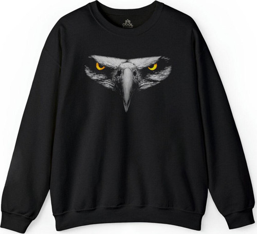 Kartal Kafa Göz Baskılı Şampiyon Baskılı Sweatshirt