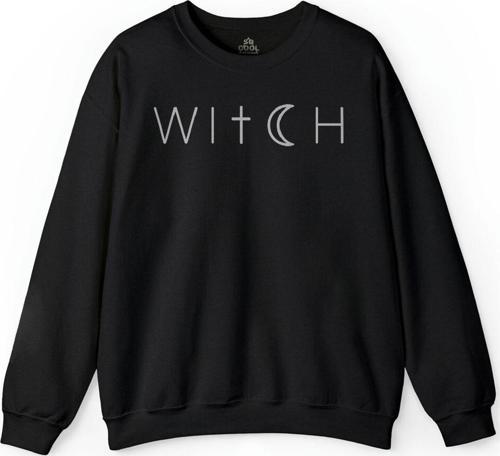 Witch Cadı Haç Hilal Din Ateizm Baskılı Sweatshirt