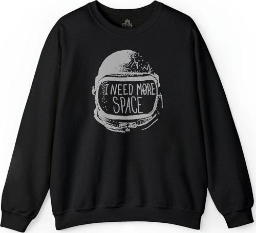 I Need More Space Astronot Uzay Cosmos Gezegen Baskılı Sweatshirt