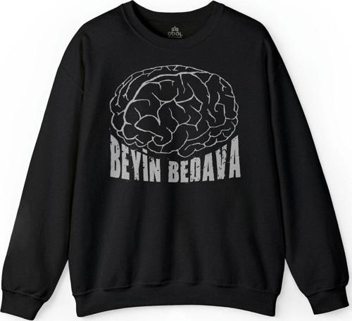 Beyin Bedava Attım Hafızaya  Okul Ders Sınav Baskılı Sweatshirt