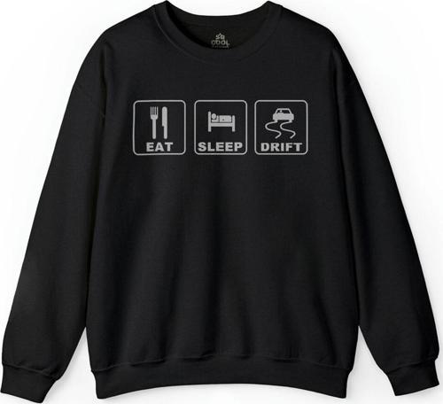 Eat Sleep Drift Repeat Race Sport Motospor Baskılı Sweatshirt PSW01S-1237