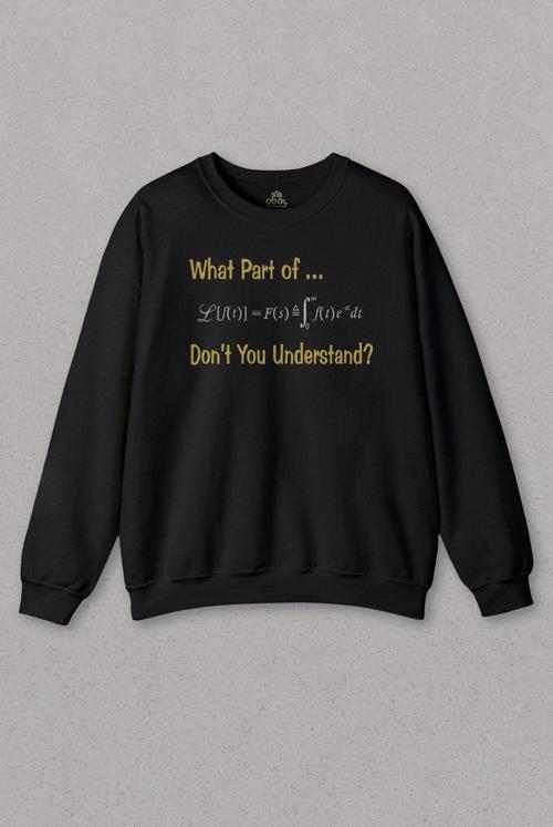 Unisex Siyah Sweatshirt Mathematica Science Bilim Fizik Matematik Denklem Baskılı Sweat