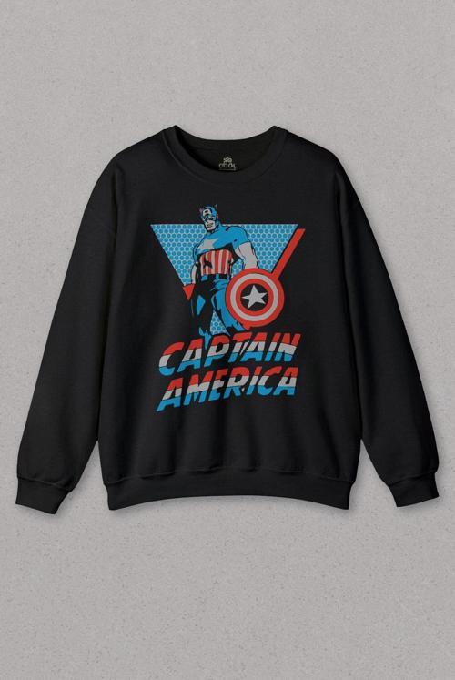 Unisex Sweatshirt Kaptan Amerika Captain America Since 1941 Baskılı Sweat