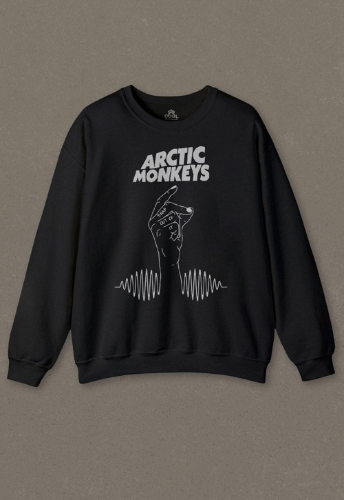 Siyah Sweatshirt Rock Arctic Monkeys Alex Turner Music Baskılı Unisex Sweat