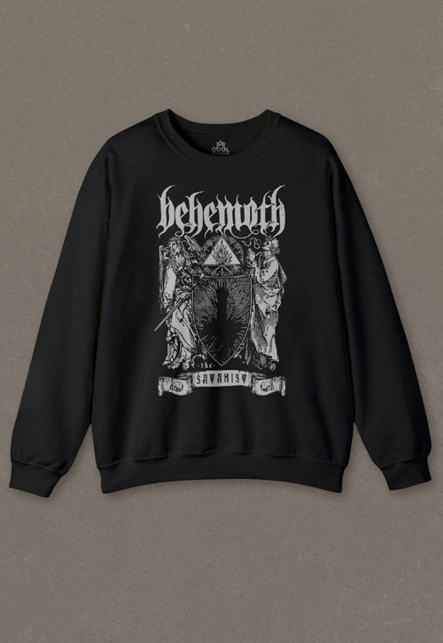 Siyah Unisex Sweatshirt Behemoth The Satanist Ben Sahar Metal Music Guitar Baskılı Sweat