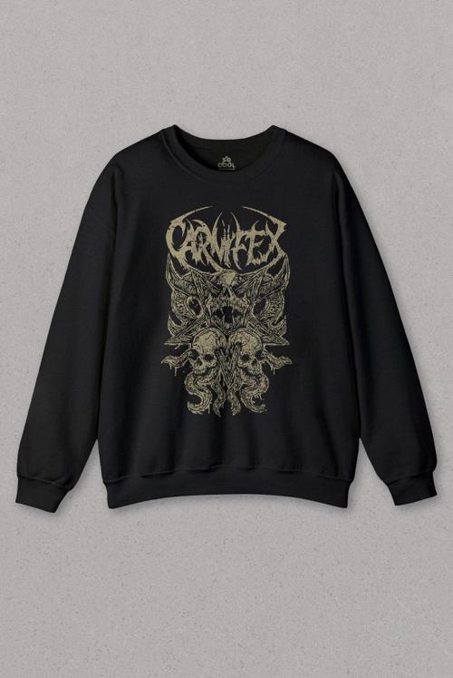 Unisex Sweatshirt Carnifex Rock Ghotic Black Metal Death Music Müzik Baskılı Sweat