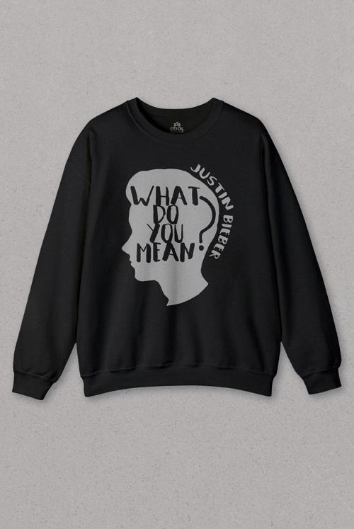 Unisex Sweatshirt Justin Bieber 94 1994 What Do You Man Mean Baskılı Sweat