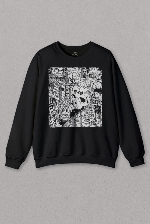 Unisex Sweatshirt Street Drawing Urban Culture Sokak Baskılı Sweat