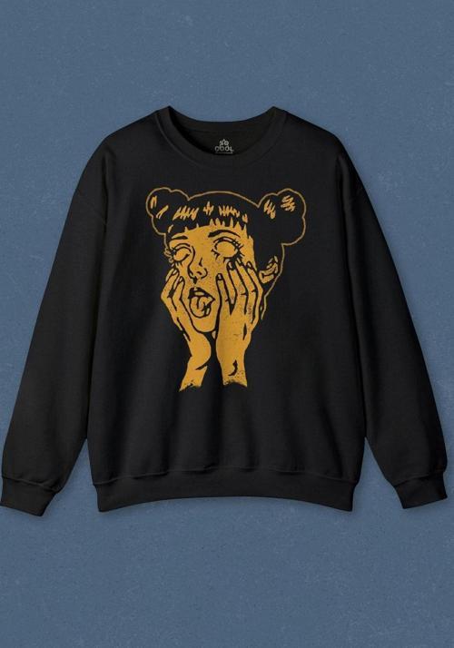 Unisex Sweatshirt Psyco Manga Gothic Dark Baskılı Sweat PSW01S-4140