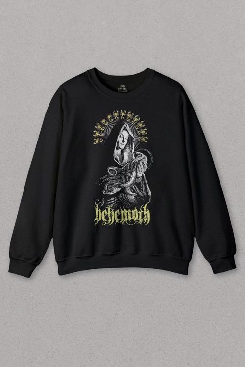 Unisex Sweatshirt Behemoth Gothic Black Metal Rock Music Death Müzik Baskılı Sweat