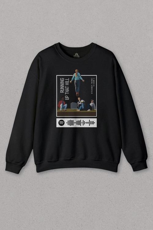 Unisex Sweatshirt Stranger Things  Sezon 4 Baskılı Running Up That HillBaskılı Sweat