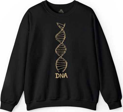 Dna Bisiklet Zinciri Genetik Hayat Ağacı Evrim Baskılı Sweatshirt