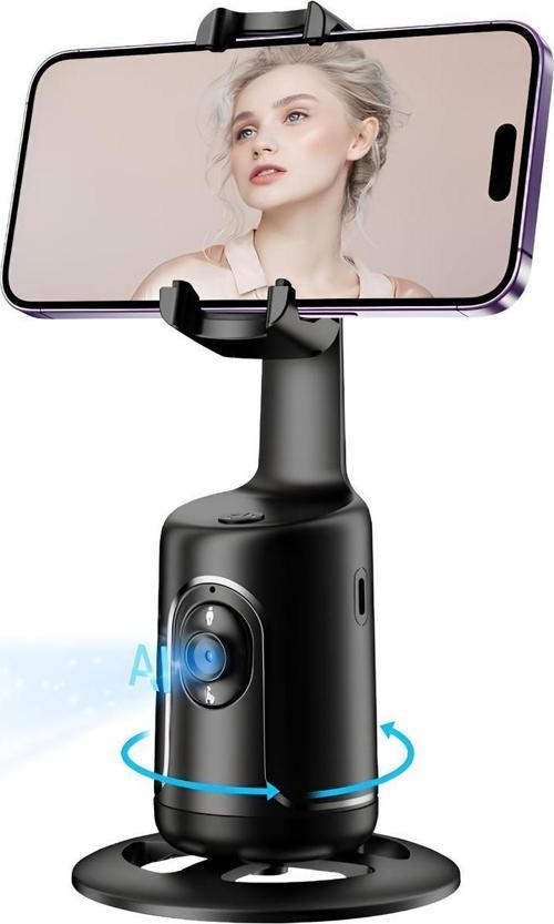 360° Yüz ve Vucut Takipli Hareket Algılayıcı Sensörlü Akıllı Çekim Selfie Video Takip Vlog Tripod Gimbal Tele