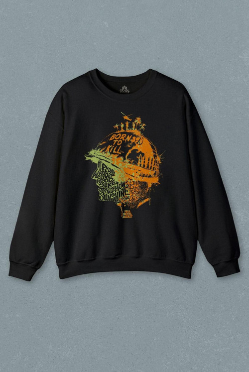 Stanley Kubrick Full Metal jacket Filmi 1995 Orange Baskılı Sweatshirt