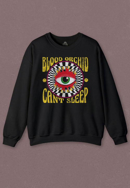 Unisex Sweatshirt Can'T Sleep Urban Street Sokak Wear Baskılı Sweat