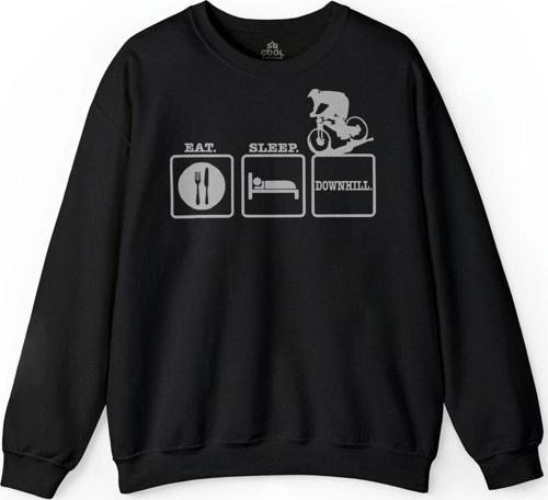 Eat Sleep DownHill Mountain Bİke Bisiklet Baskılı Sweatshirt