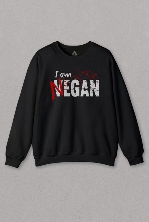 Unisex Sweatshirt I Am Negan The Walking Dead Yürüyen Ölüler Baskılı Sweat PSW01S-1356