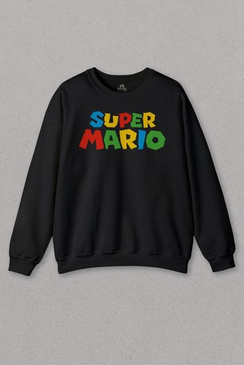 Unisex Sweatshirt Super Mario Seres Baskılı Sweat
