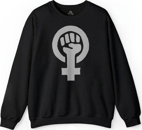 Özgürlük Eylem Güçlü Kadın Hakları Feminizm Baskılı Sweatshirt