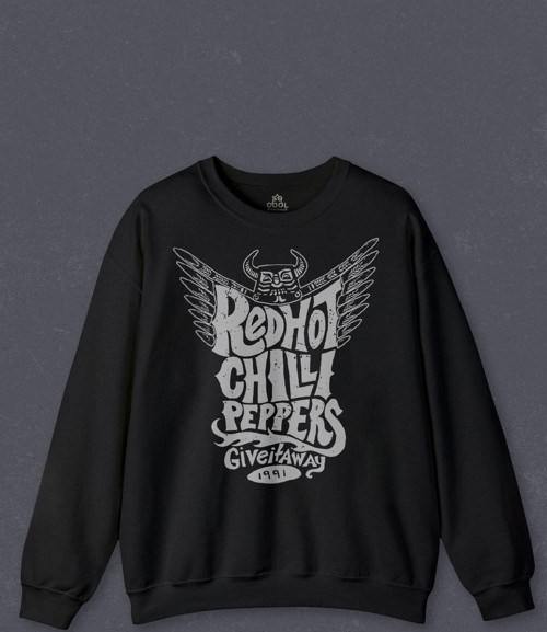 Unisex Sweatshirt Red Hot RHCP Rock Müzik Music Baskılı Sweat