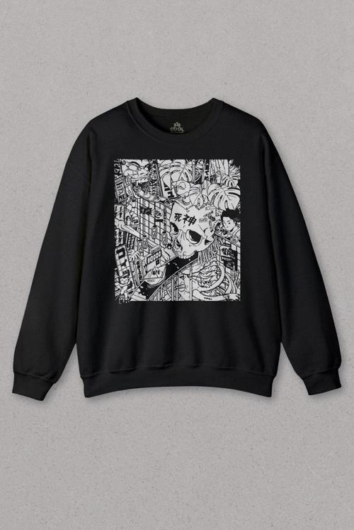 Unisex Sweatshirt Street Drawing Urban Culture Sokak Baskılı Sweat