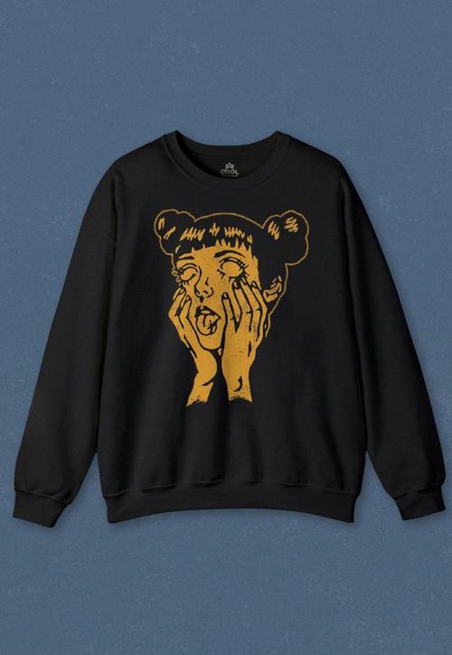 Unisex Sweatshirt Psyco Manga Gothic Dark Baskılı Sweat PSW01S-4140