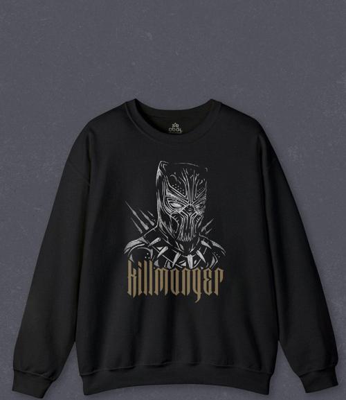 Unisex Sweatshirt Golden Jaguar Black Panther Film Baskılı Sweat PSW01S-4168