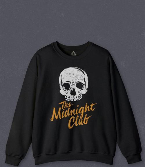 Unisex Sweatshirt The Midnight Club Logo Kuru Kafa Dizi Baskılı Sweat