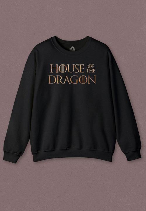 Unisex Sweatshirt House Of The Dragon Logo Targaryen Baskılı Sweat