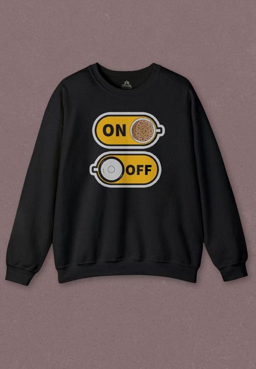 Unisex Sweatshirt Kahve On Off Coffee Baskılı Sweat