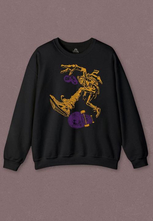 Unisex Sweatshirt Ninja Kaplumbağa Kaykay Tmnt Skate Sokak Baskılı Sweat