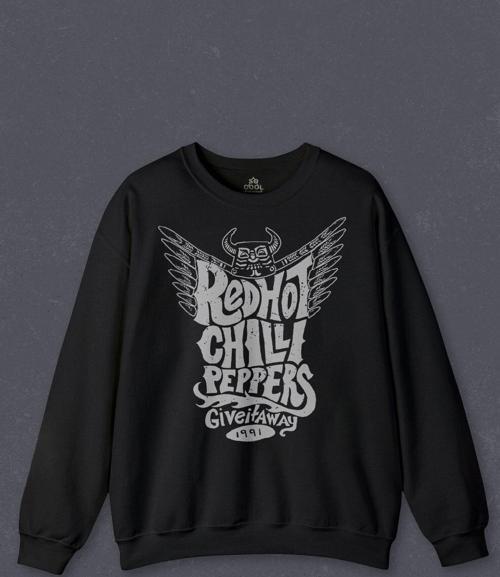 Unisex Sweatshirt Red Hot RHCP Rock Müzik Music Baskılı Sweat