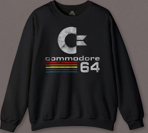 Commodore 64 Nostaljik Eski Oyun Bilgisayar Baskılı Sweatshirt