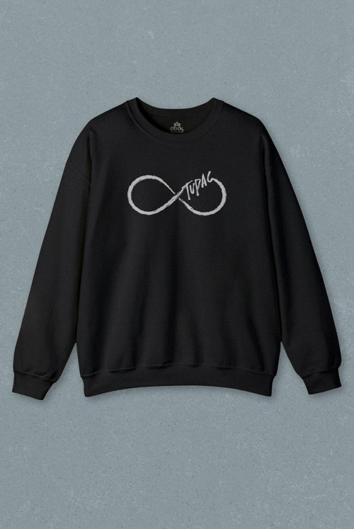 Tupac Shakur Sonsuzluk Makaveli Cartoon 2Pac Baskılı Sweatshirt