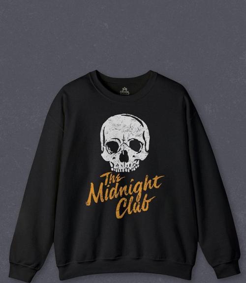Unisex Sweatshirt The Midnight Club Logo Kuru Kafa Dizi Baskılı Sweat