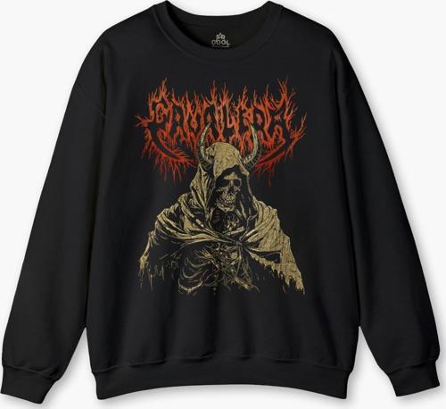 Cavalera Metal Music Sepultra Sweatshirt Guitar Drum Rock Sepultura Gitar Siyah Baskılı Sweat 