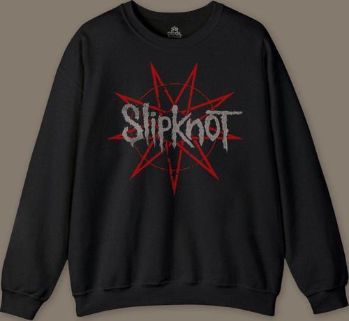 Slipknot Red Yıldız Rock Metal Music Baskılı Sweatshirt