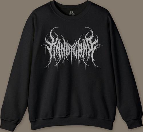 Gotik Kandyland Logo Candy Gothic Siyah Baskılı Siyah Baskılı Sweatshirt