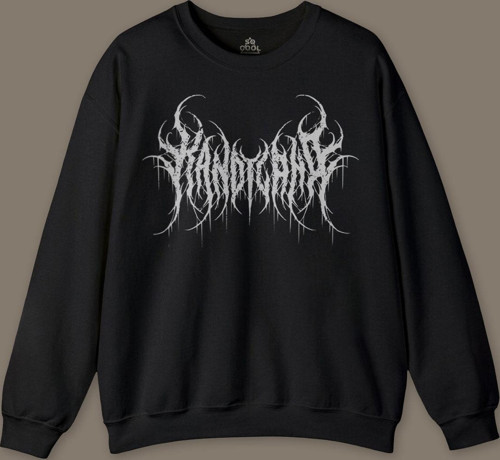 Gotik Kandyland Logo Candy Gothic Siyah Baskılı Siyah Baskılı Sweatshirt