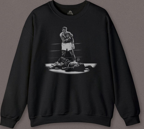 Muhammed Ali Box Say What Is My Name Baskılı Sweatshirt