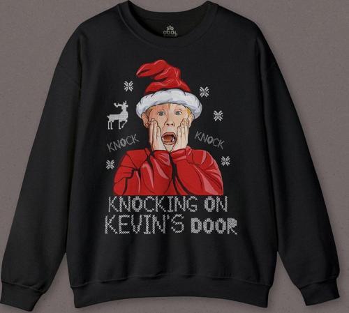 Home Alone Evde Tek Başına Yeni Yıl Knock Knock Kevin Merry Xmas Baskılı Sweatshirt