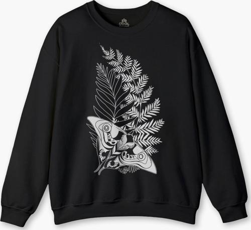 Bisiklet Yaka Sweatshirt Firefly Oyun Game Last Of Us Kelebek Siyah Baskılı Sweat
