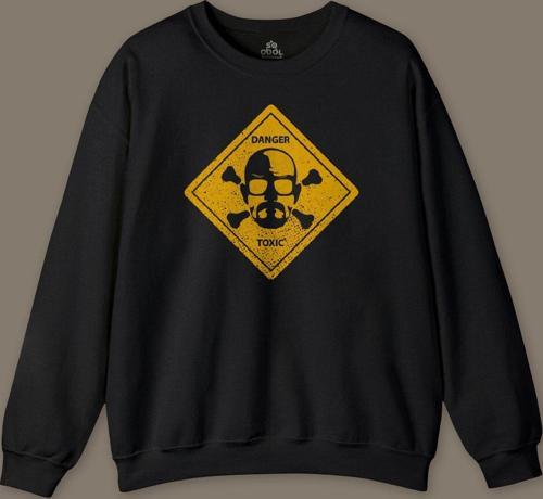 Breaking Bad Dizi Movie Tehlike Baskılı Siyah Baskılı Sweatshirt