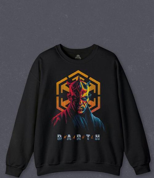Unisex Sweatshirt Dark Side Star Wars Darth Maul Baskılı Sweat
