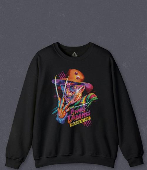 Unisex Sweatshirt Freddy Krueger Sweet Dreams Halloween Cadılar Bayramı Baskılı Sweat