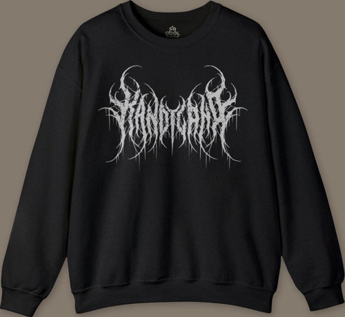 Gotik Kandyland Logo Candy Gothic Siyah Baskılı Siyah Baskılı Sweatshirt