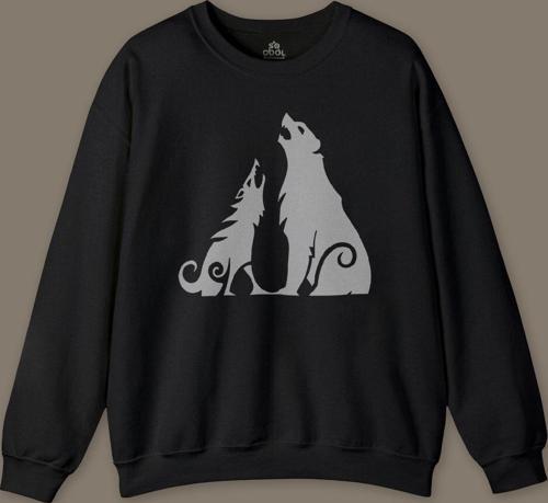 Bear and Wolf God of War Ragnarök Kısa Kollu Baskılı Erkek Baskılı Sweatshirt