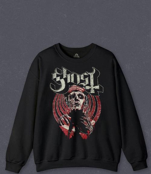Unisex Sweatshirt Ghost BC Tobias Forge Music Müzik Rock Gotik Baskılı Sweat