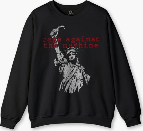 Rage Against the Machine RATM Siyah Sweatshirt Music Rock Metal Müzik Baskılı Sweat